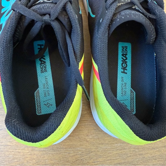 Hoka One One Rocket X Mens Size 12 Zest Pack Running Shoes 1113532 Black - Picture 6 of 7